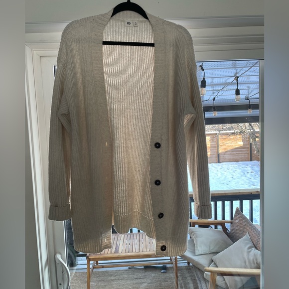 Ten Tree Women's Oversized Long Wool Cardigan - Picture 6 of 10